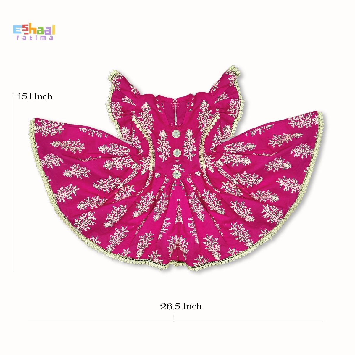 Shocking pink baby frock. - Eshaal Fatima