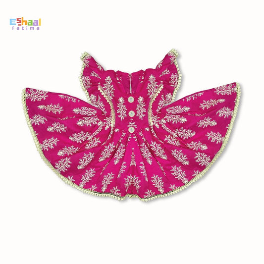 Shocking pink baby frock. - Eshaal Fatima